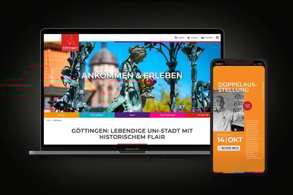 Das frische Corporate Design für Göttingen Tourismus lädt dazu ein, Göttingen zu entdecken.