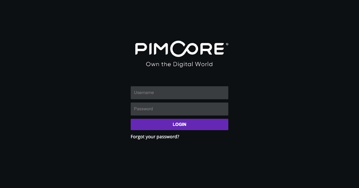 Login to Pimcore - simple & secure!