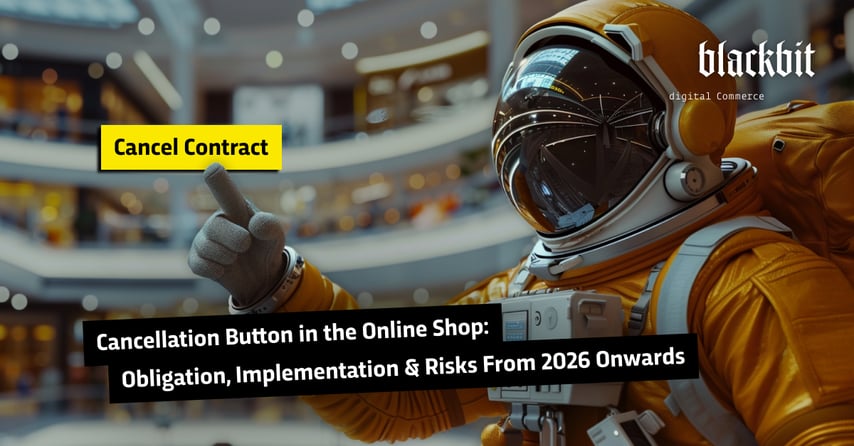 An astronaut gives a thumbs up in a shopping mall in front of a sign that reads “Cancel contract.”