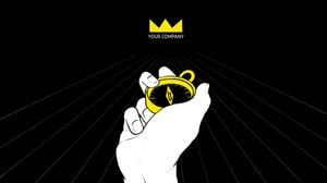 Graphic hand with compass