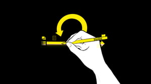 Graphic Blackbit pencil during analysis