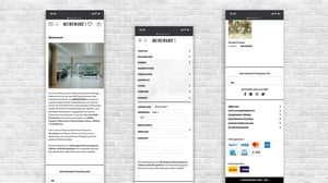 Mobile view online store MEINEWAND