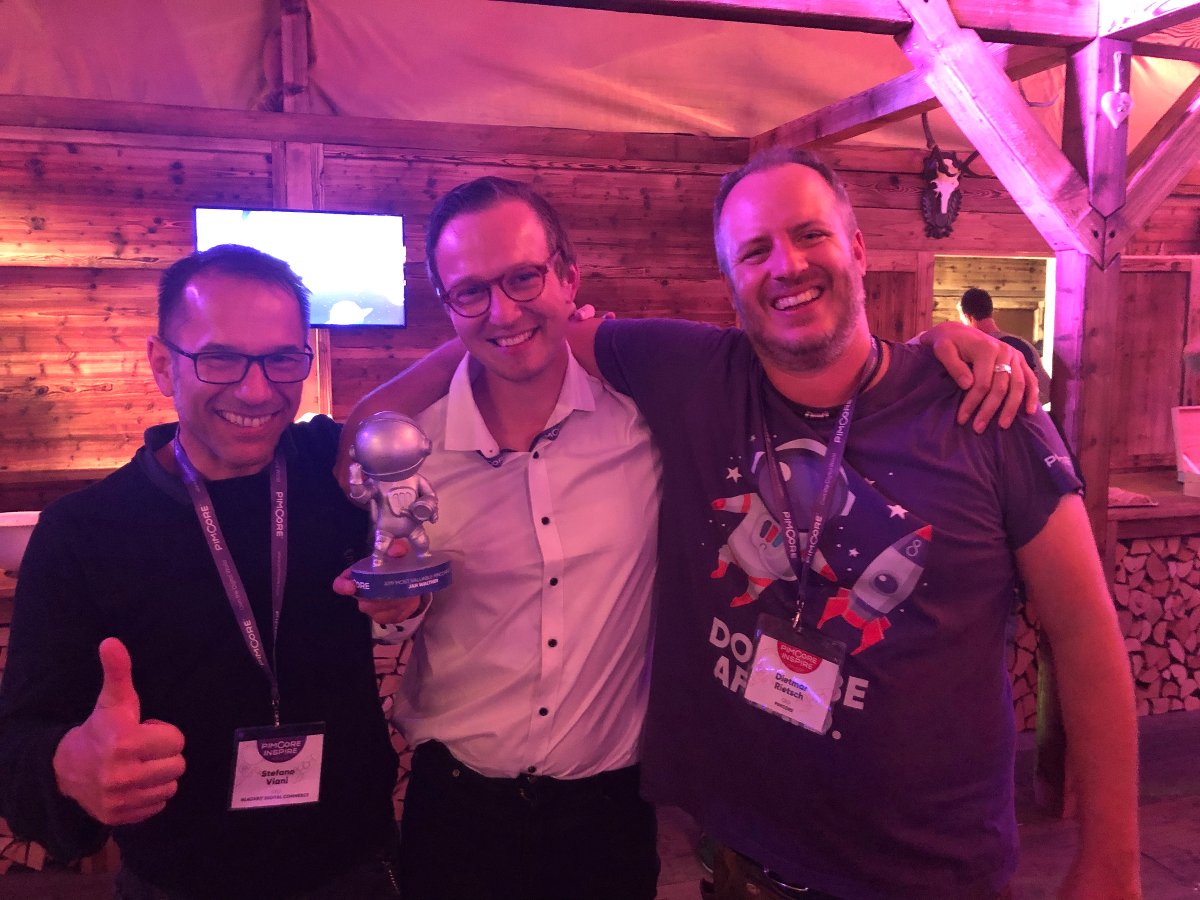 Blackbit-Entwickler Jan Walther ist  Most Valuable Pimconaut of the Year 2019