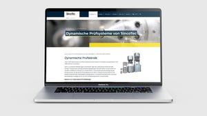 MacBook Pro mit Website von SincoTec