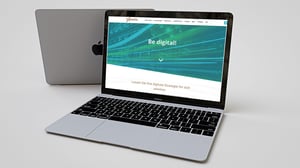 MacBook mit Xtentio-Website