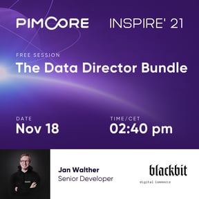 Web developer Jan Walther contributes his knowlegde at the Pimcore Inspire 2021