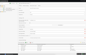 Screenshot von der Vorschau beim Datenimport in Pimcore